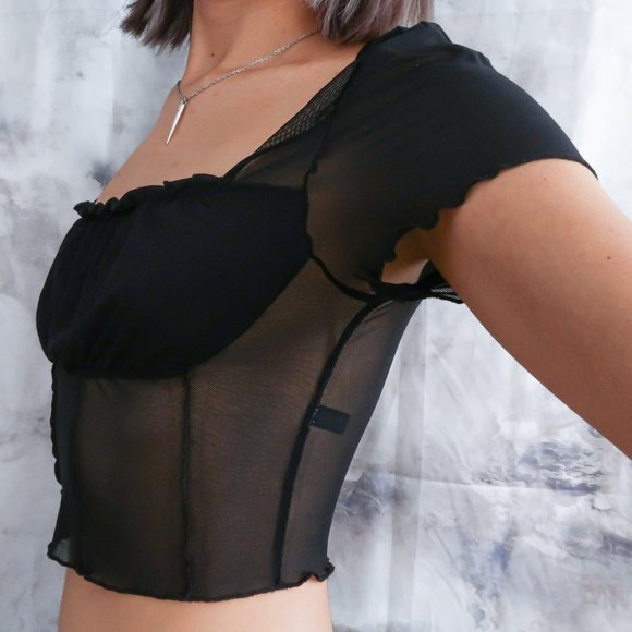 Mesh crop top - Picture 3 of 3